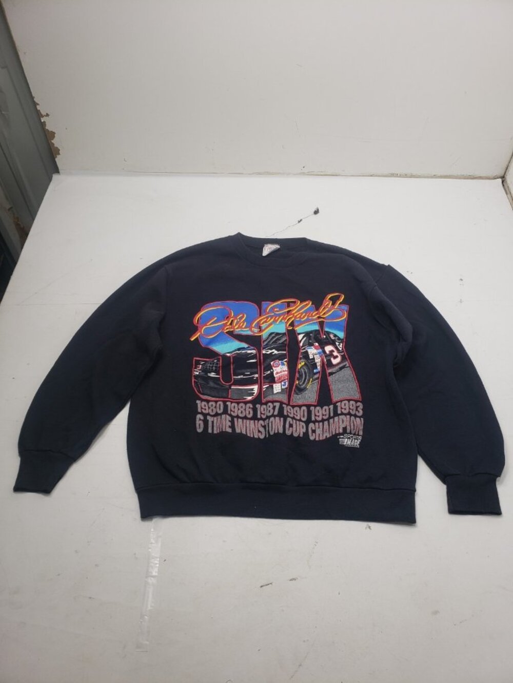 Vintage 1994 Dale Earnhardt SIX Time Winston Cup Champion Sweatshirt XL Black
